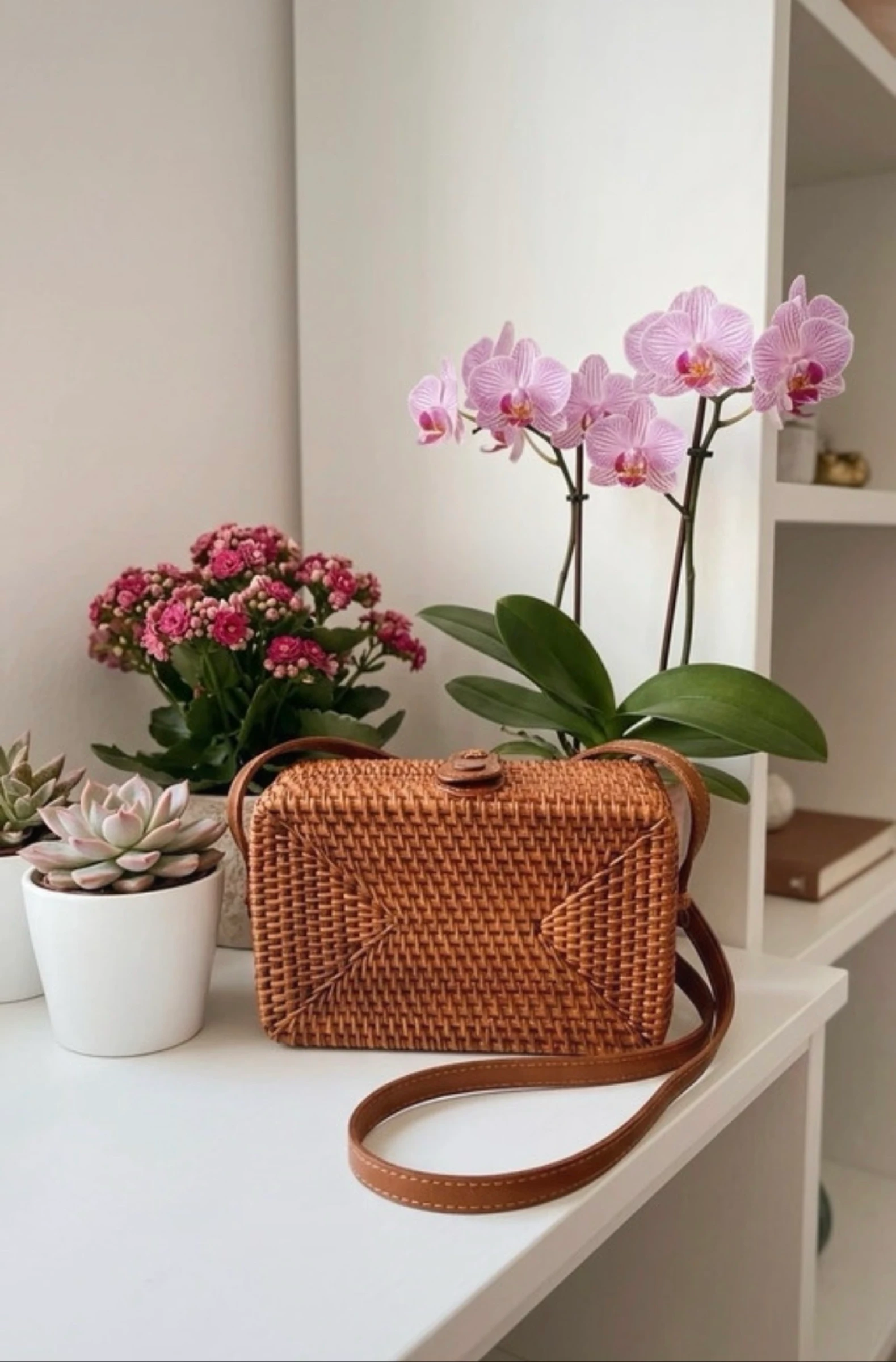 Bolso rectangular mimbre